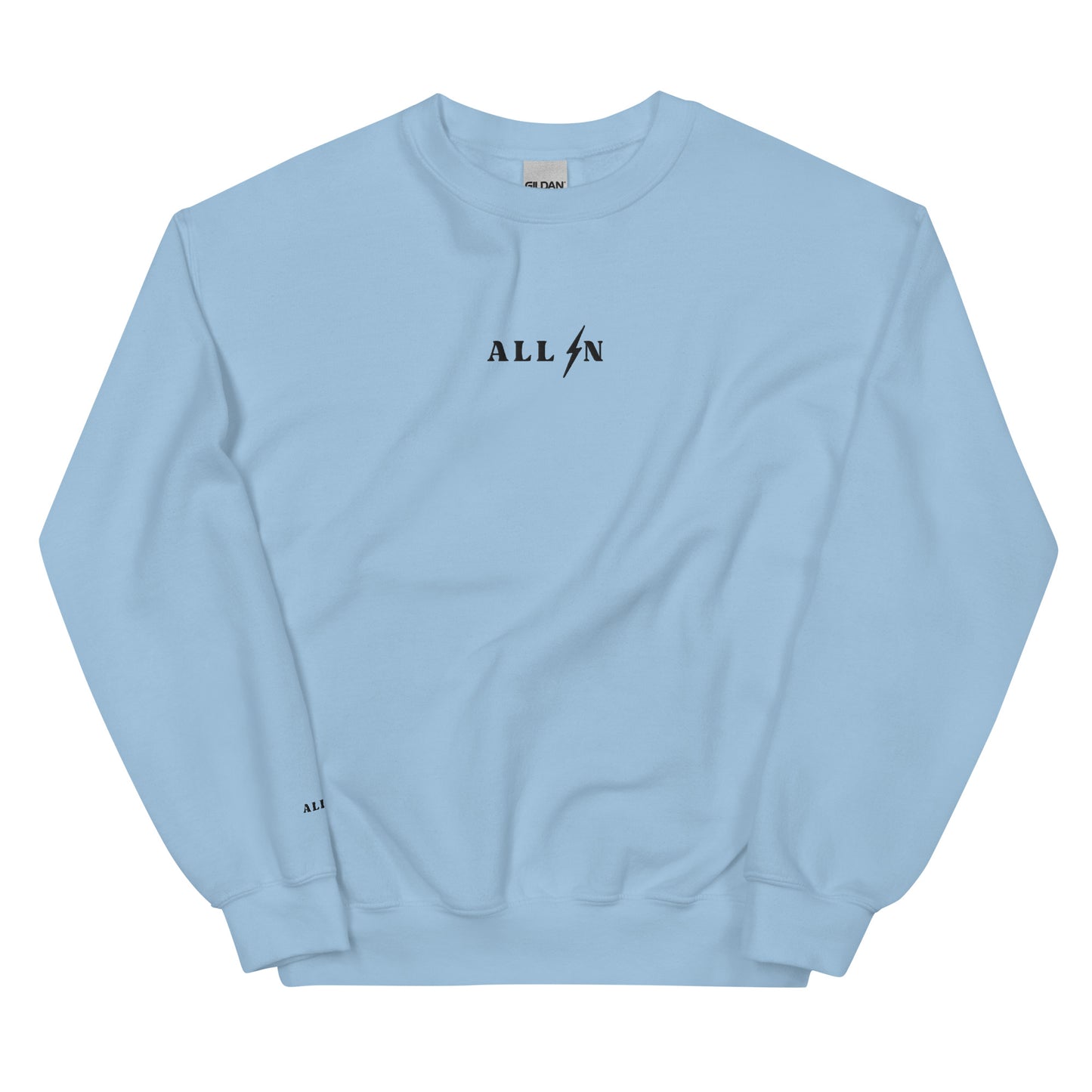 ALL IN black logo crewneck