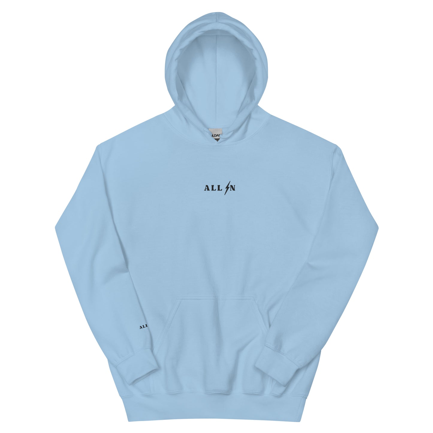 ALL IN black logo hoodie