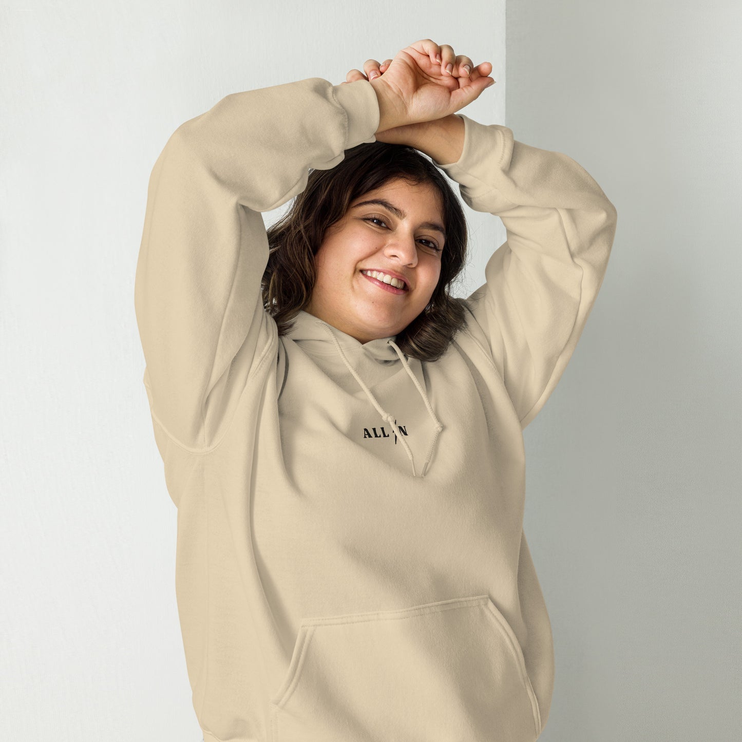 ALL IN black logo hoodie