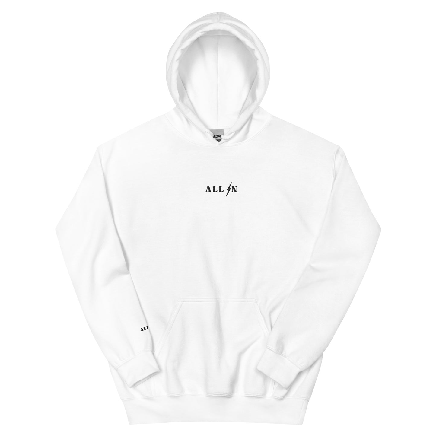 ALL IN black logo hoodie