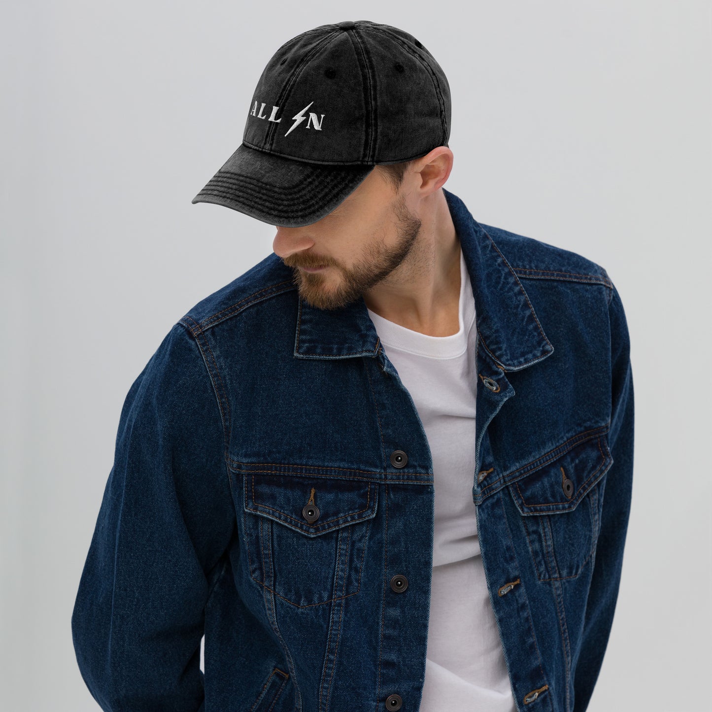 ALL IN washed out dad cap