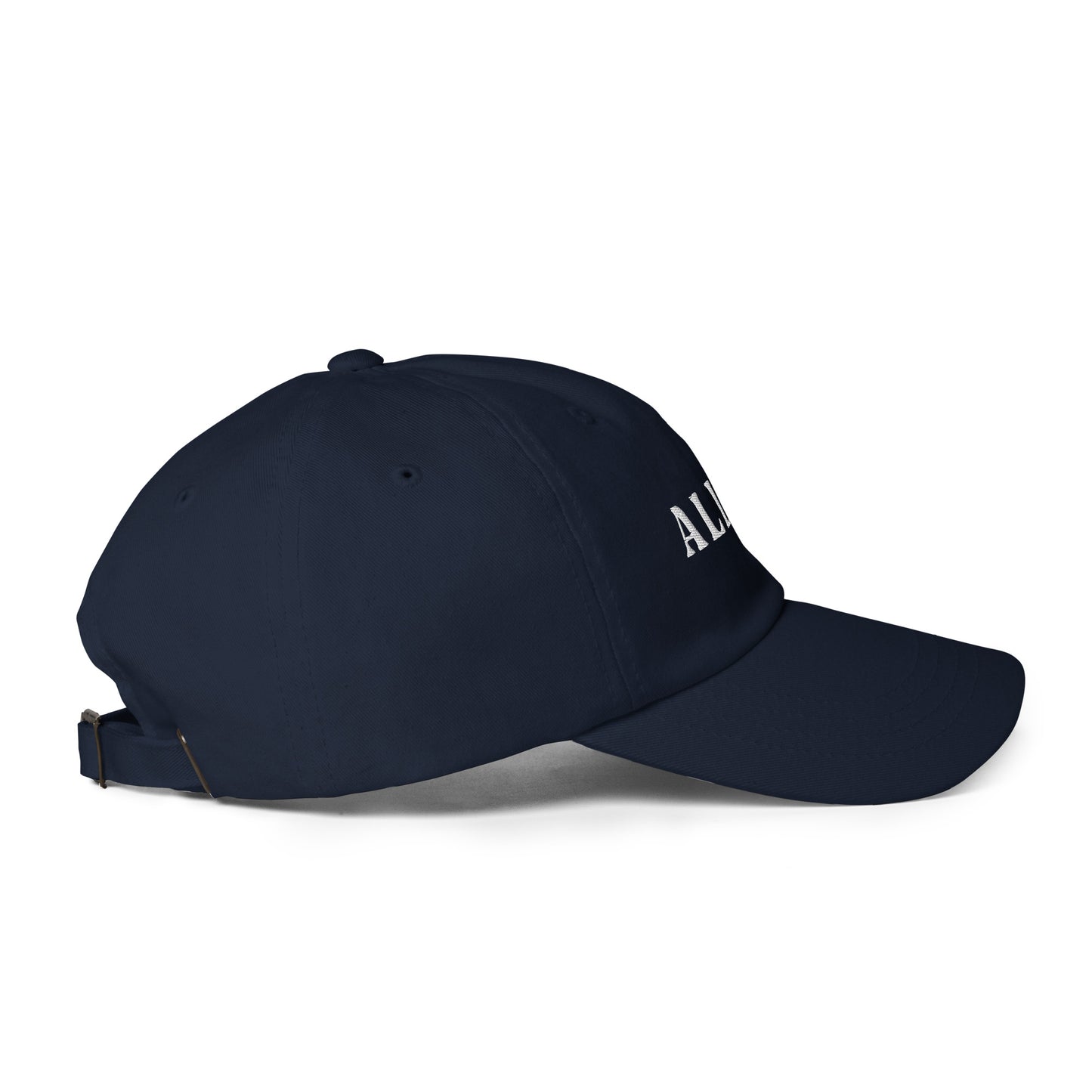 ALL IN white logo dad cap