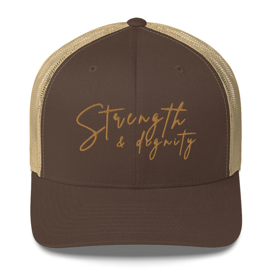 Strength & dignity trucker hat