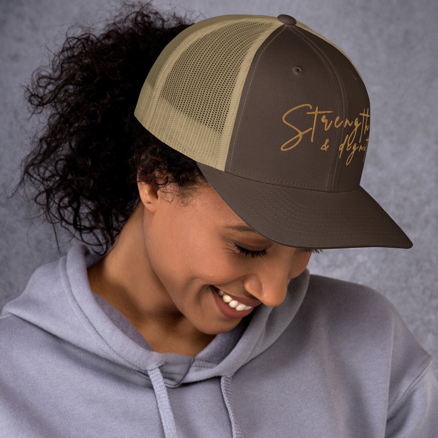 Strength & dignity trucker hat