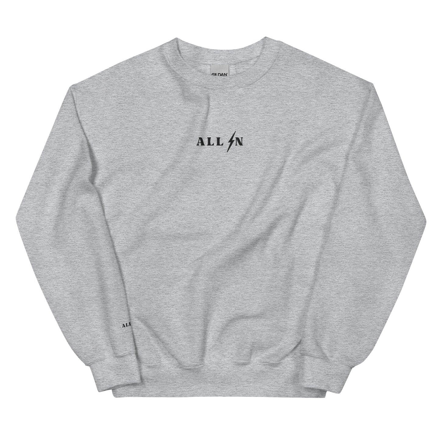 ALL IN black logo crewneck