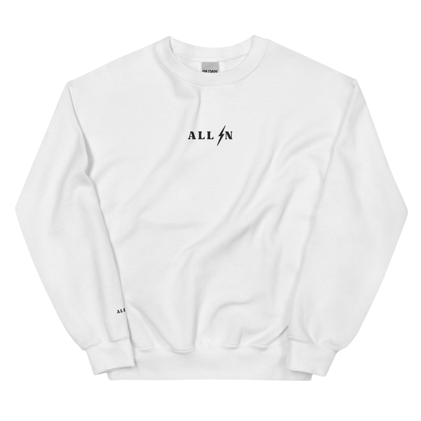 ALL IN black logo crewneck