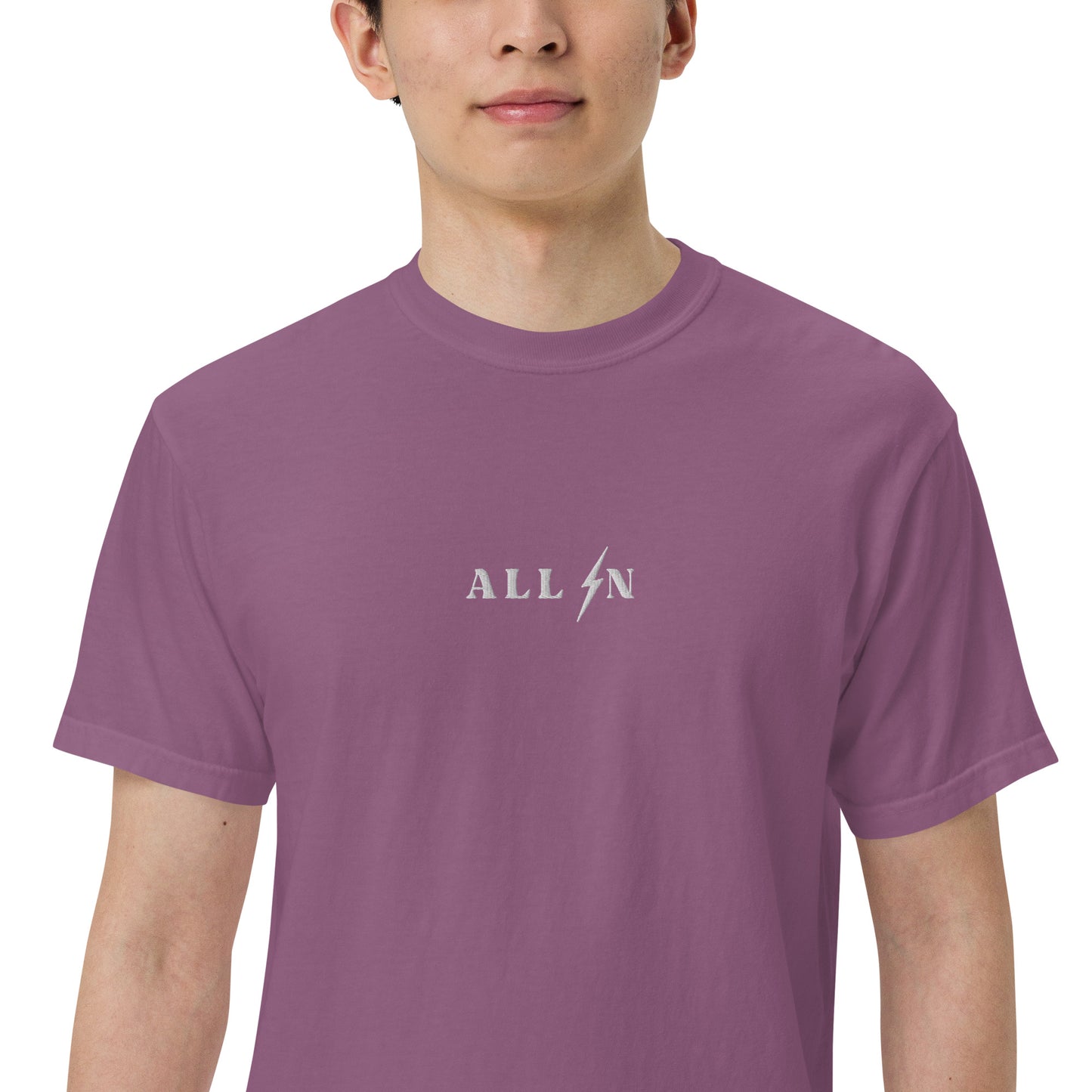 ALL IN white logo tshirt