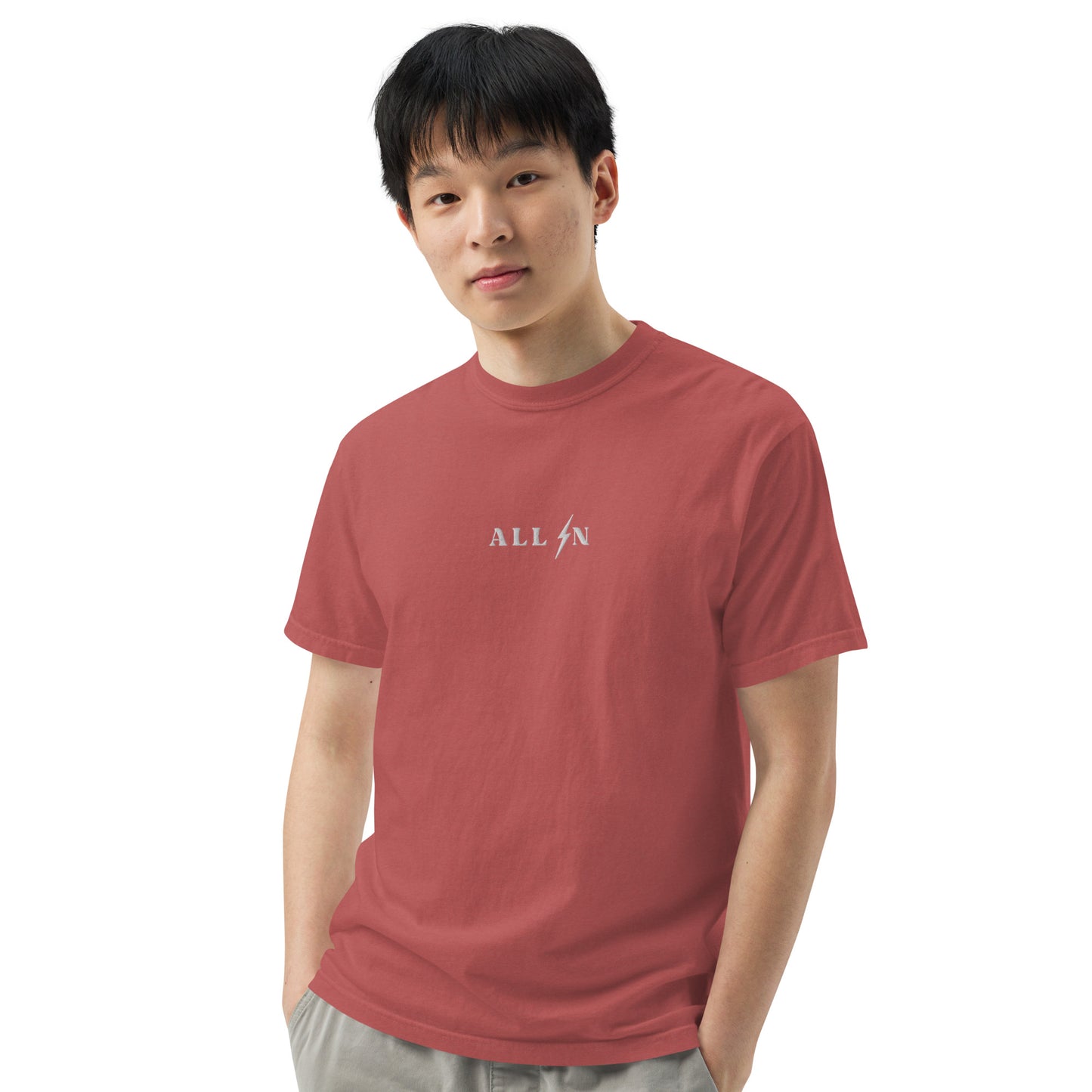 ALL IN white logo tshirt