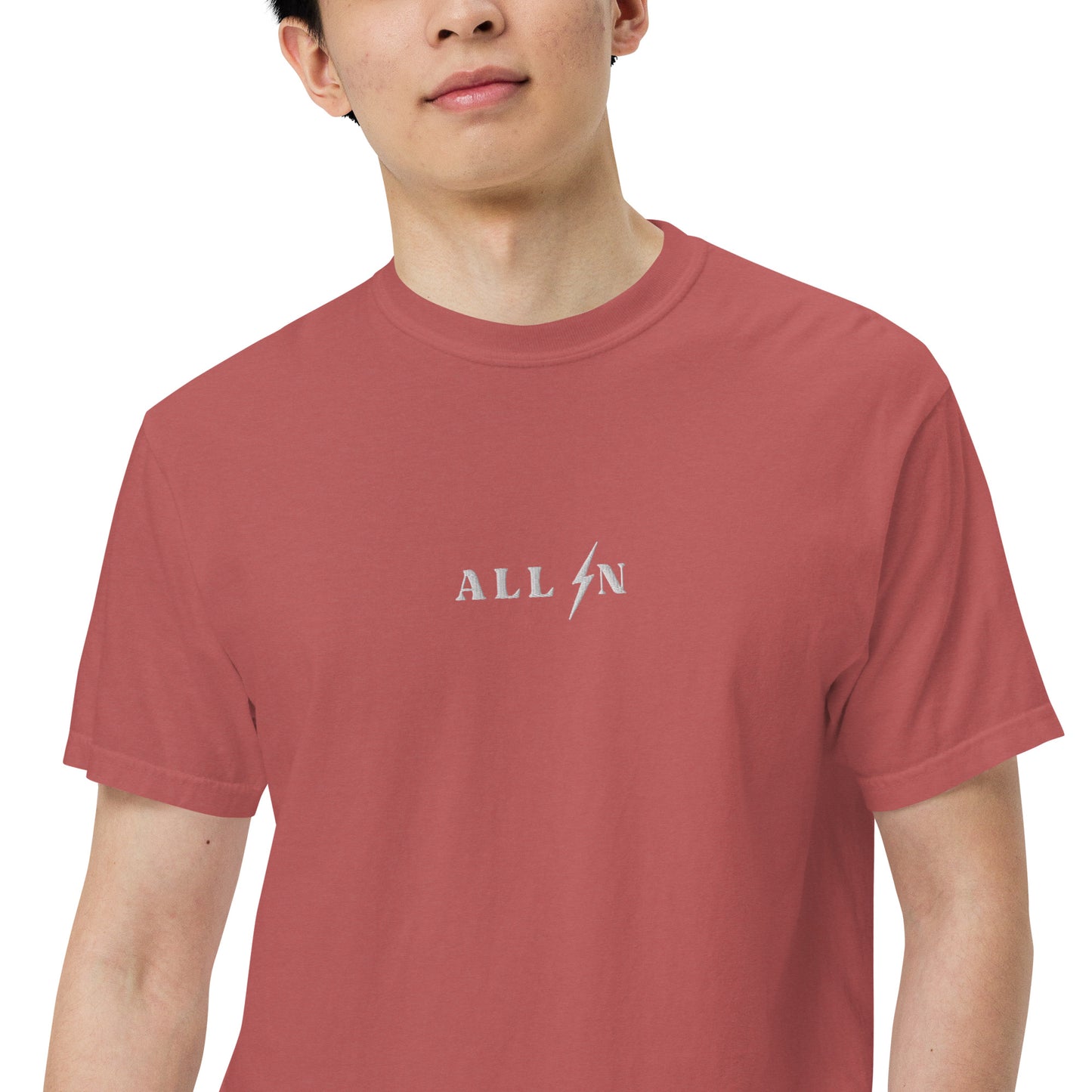 ALL IN white logo tshirt