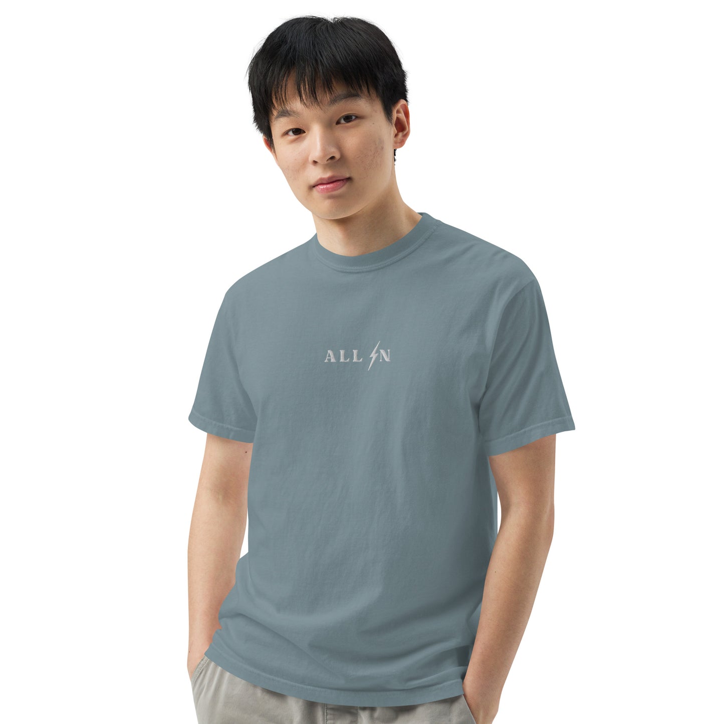 ALL IN white logo tshirt