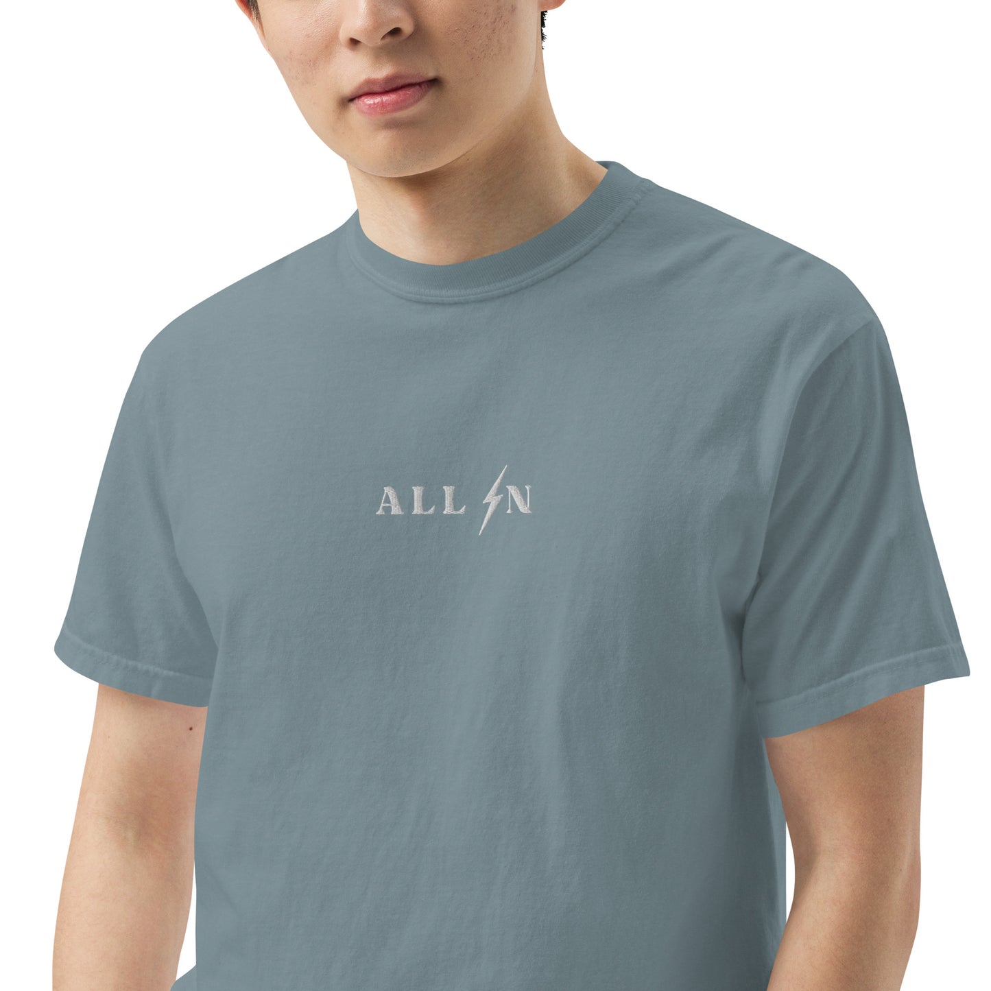 ALL IN white logo tshirt