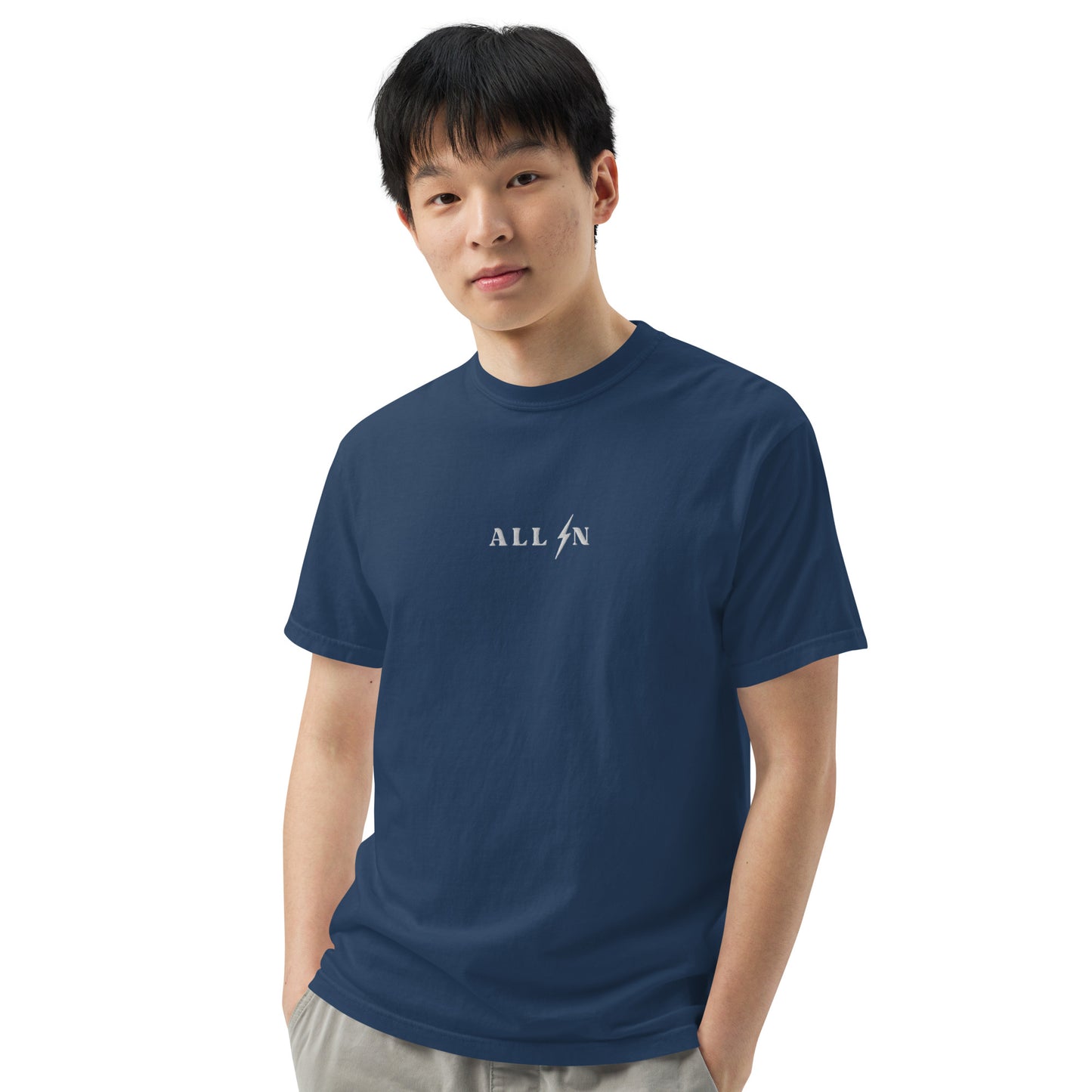 ALL IN white logo tshirt