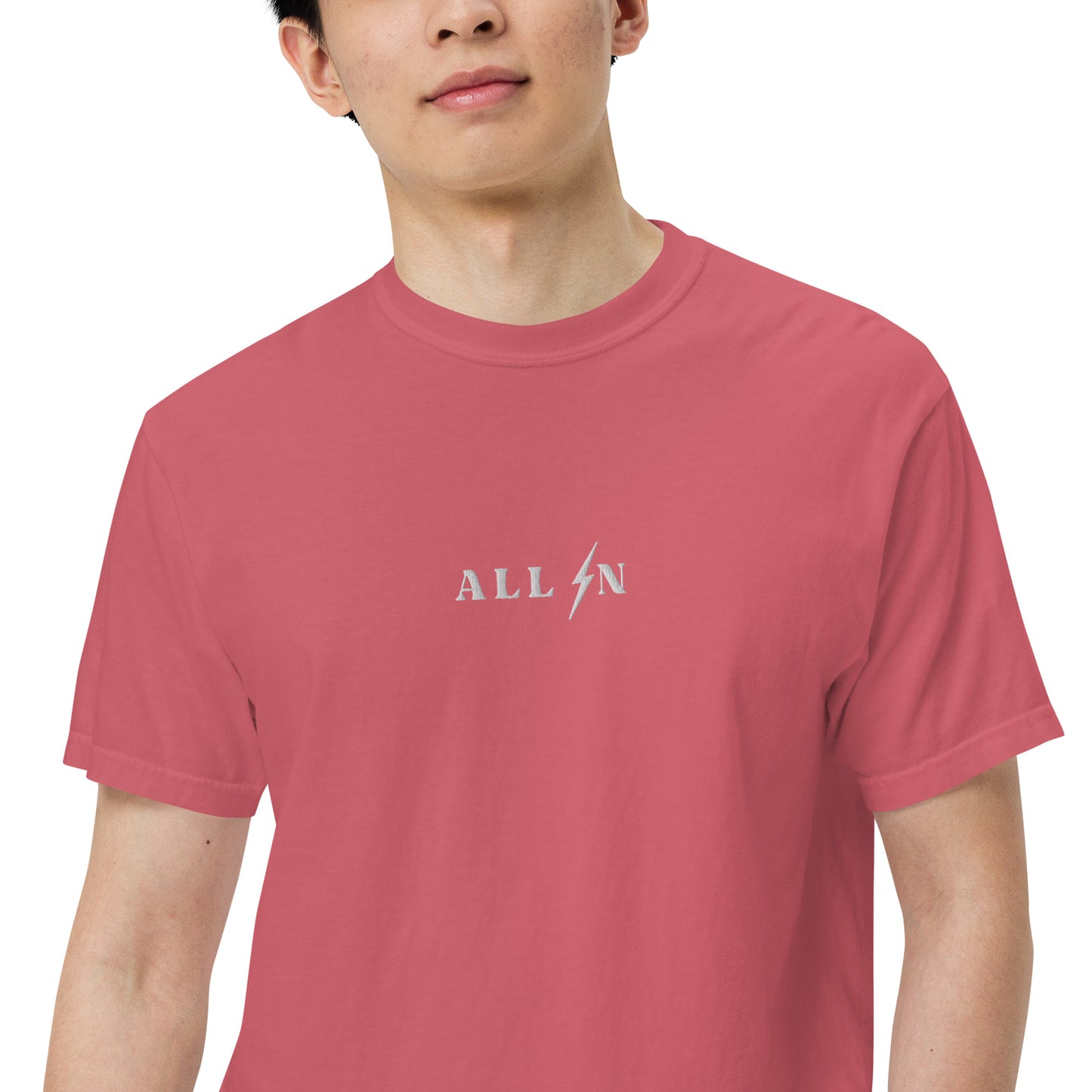 ALL IN white logo tshirt