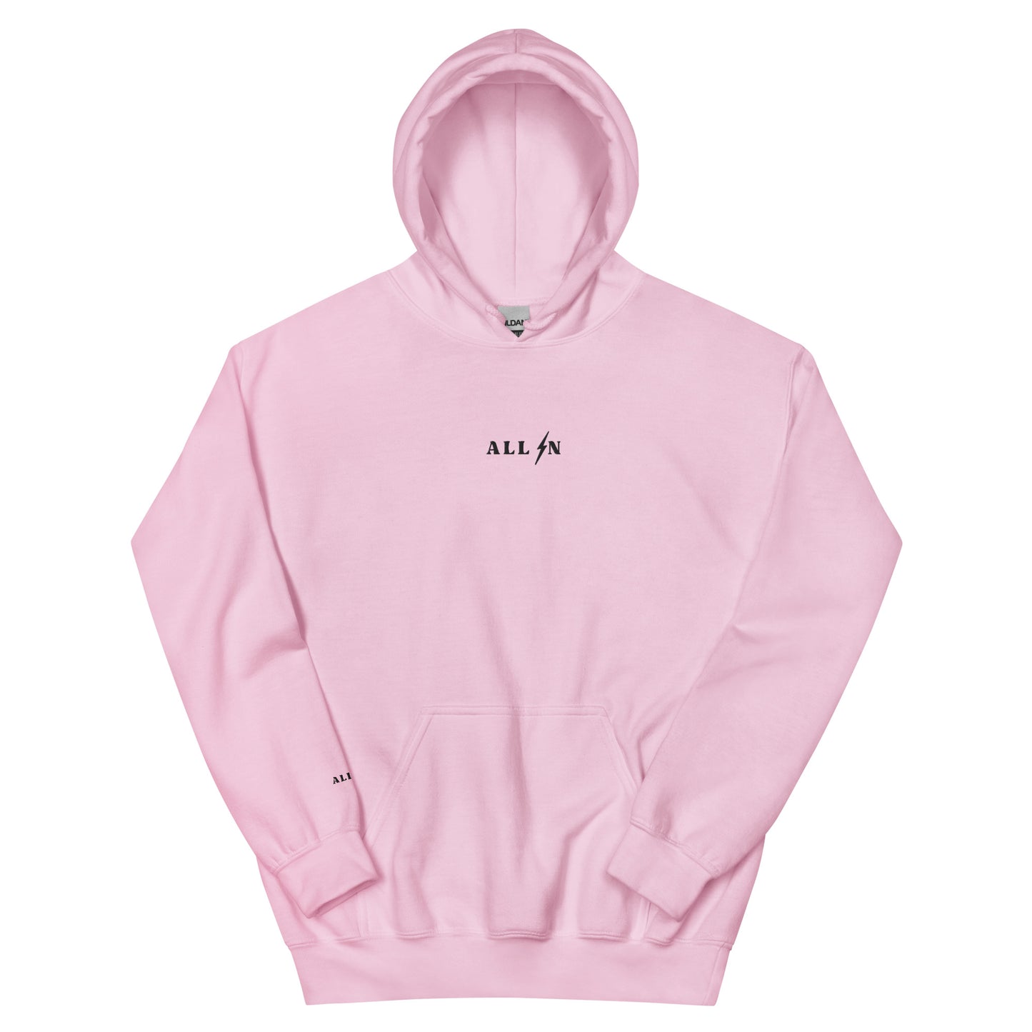 ALL IN black logo hoodie