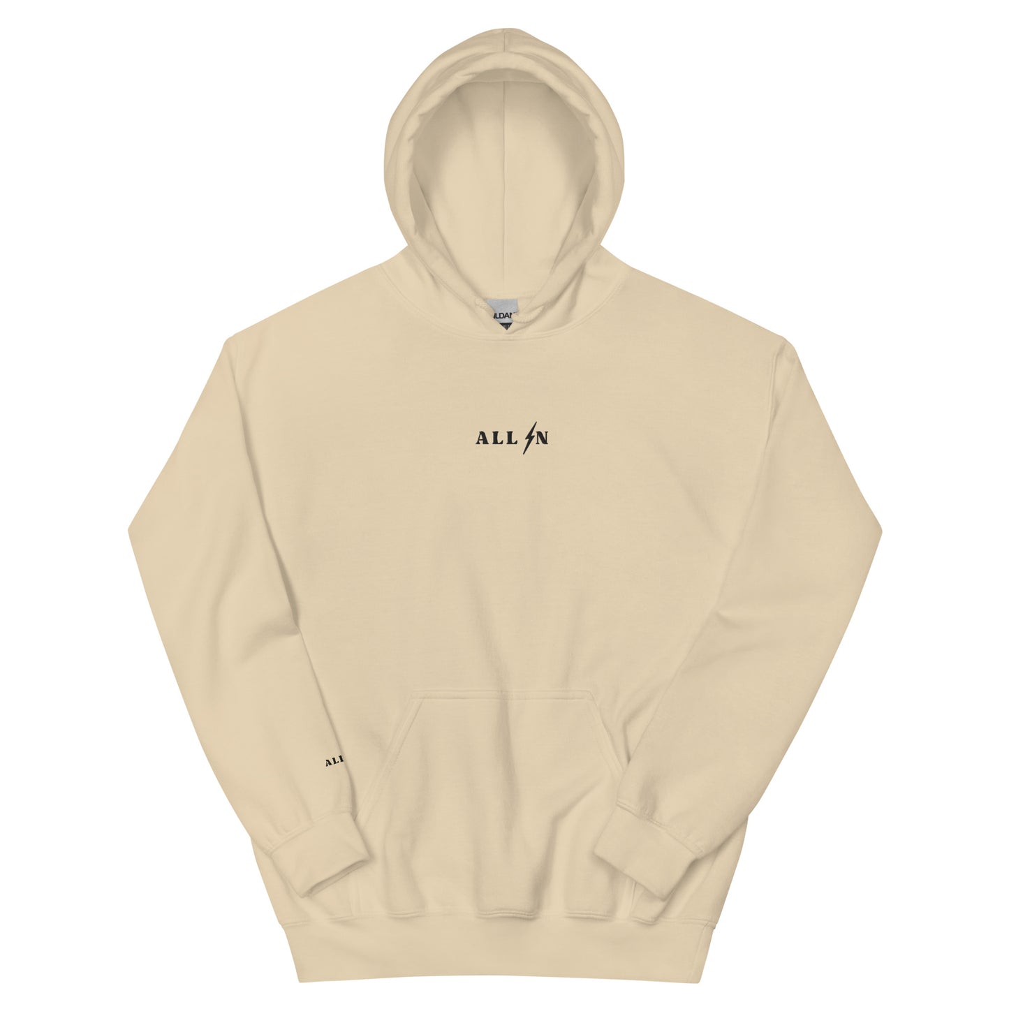 ALL IN black logo hoodie