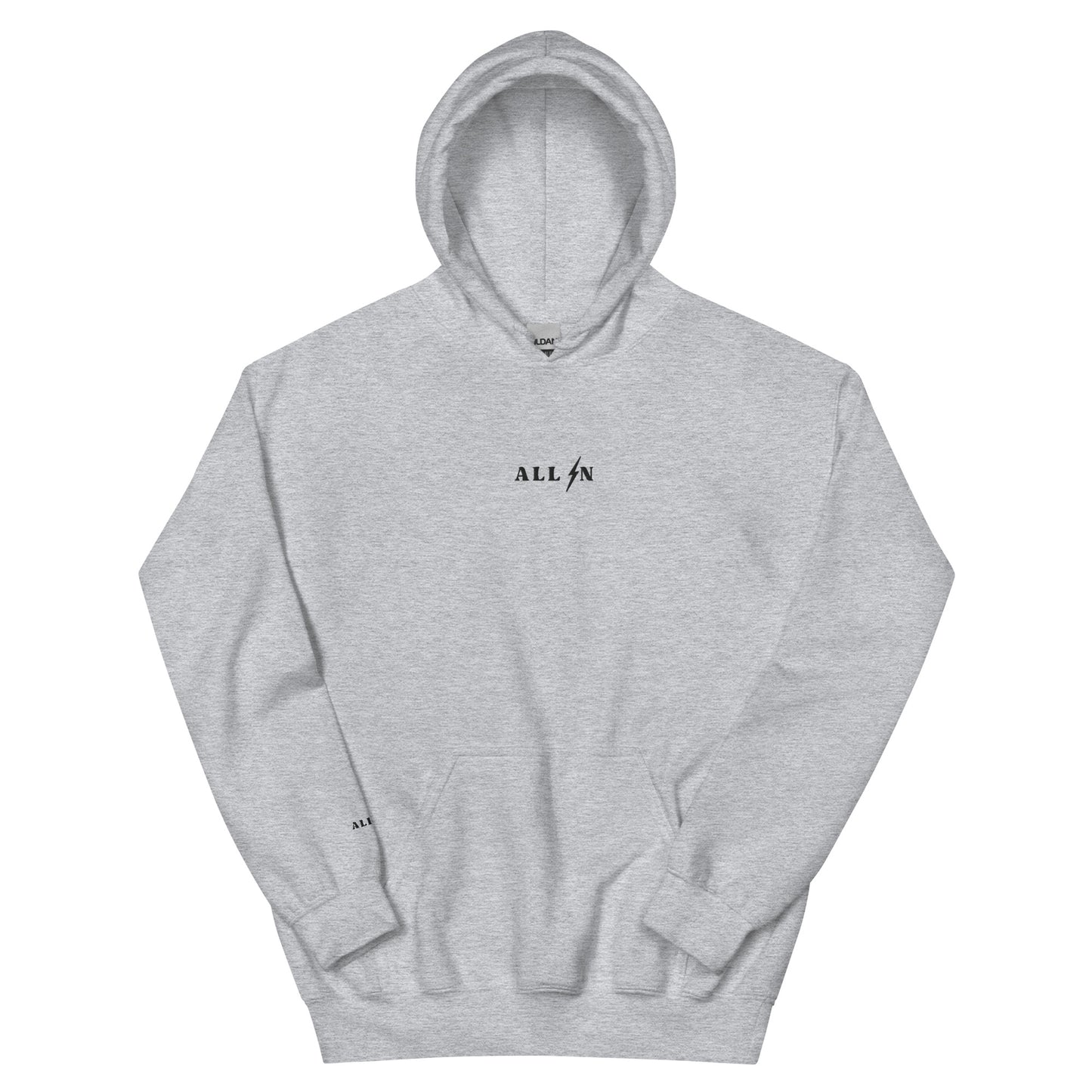 ALL IN black logo hoodie