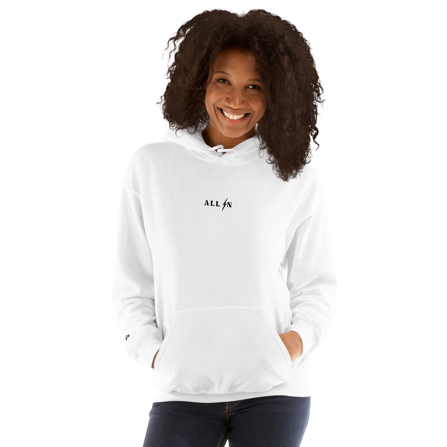 ALL IN black logo hoodie